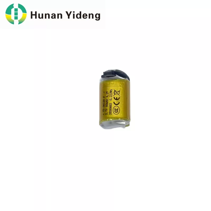 08120 3.7V 60mAh Li Polymer Cylindrical ဘက်ထရီ