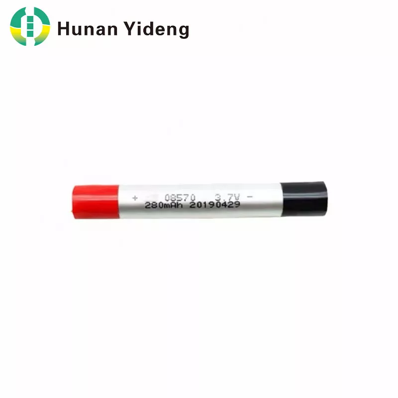 08570 3.7V 280mAh Slim Cylindrical Li-Polymer ဘက်ထရီ