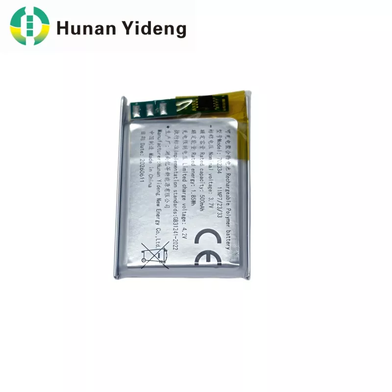 1.85Wh 702334 Molex ချိတ်ဆက်ကိရိယာများဖြင့် စိတ်ကြိုက် ဘက်ထရီ