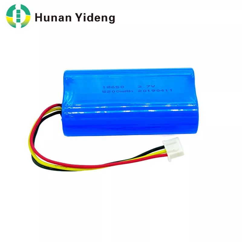 18650 3.7V 5200mAh အားပြန်သွင်းနိုင်သော Lithium Ion Cylindrical ဘက်ထရီ