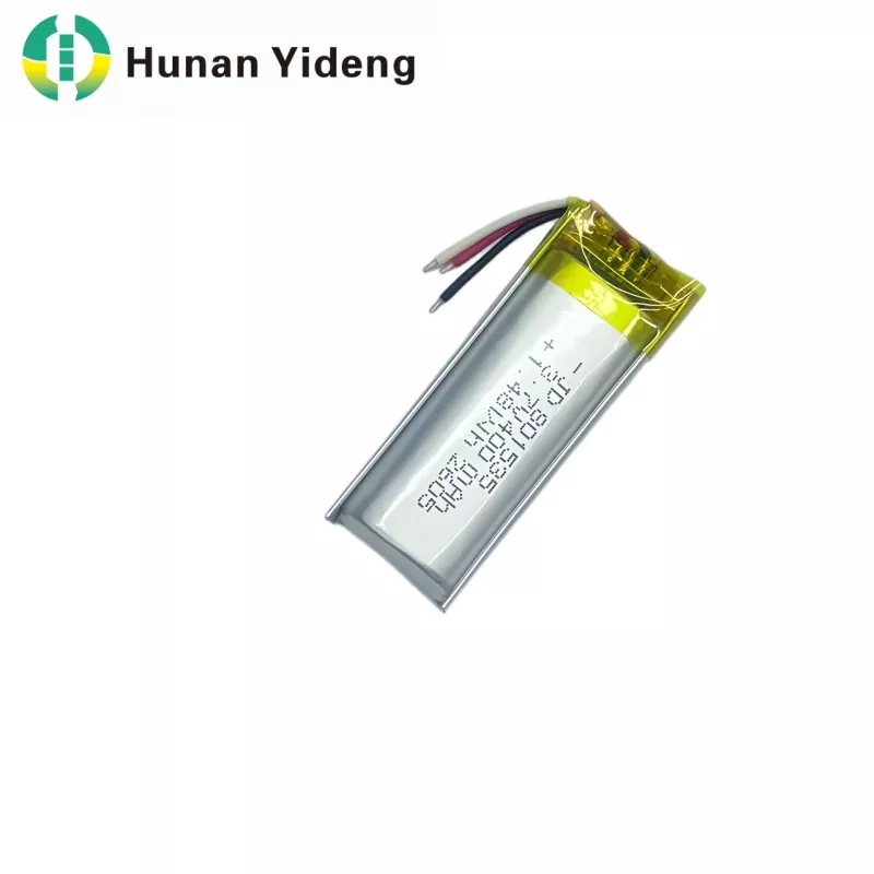 3.7V 600mAh 801535 Flat Lithium Polymer အားပြန်သွင်းနိုင်သော Lipo ဘက်ထရီ