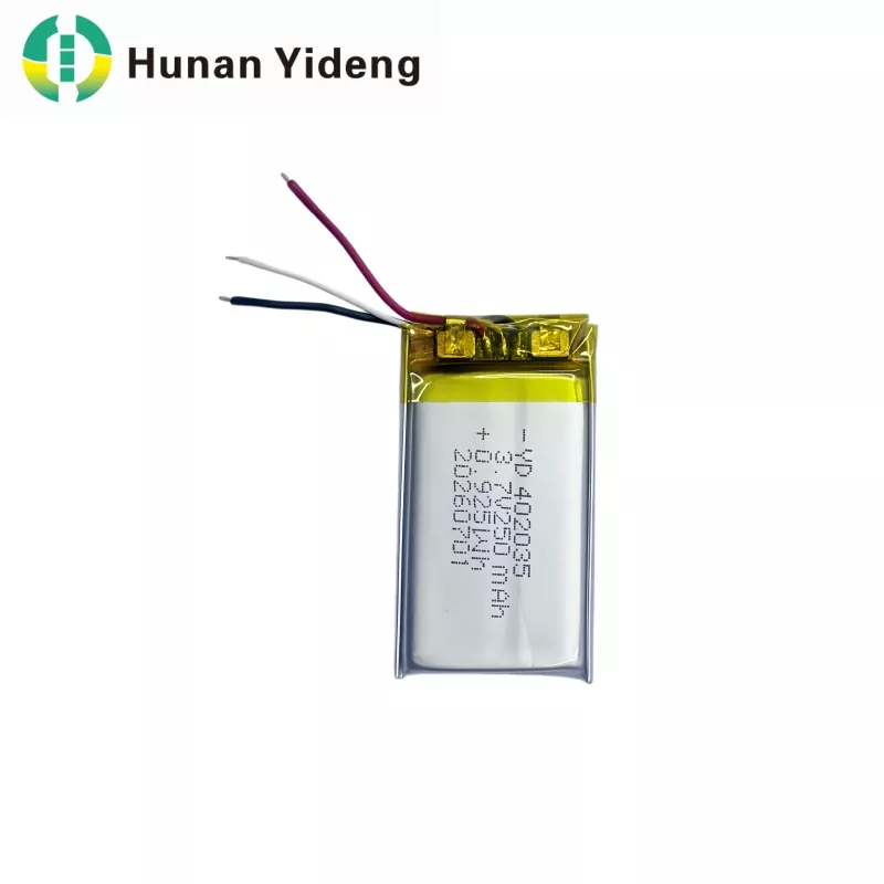 402035 3.7v 250mAh VR Smart Camera Li Polymer ဘက်ထရီ