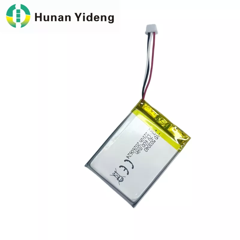503040 3.7V 600mAh Square အားပြန်သွင်းနိုင်သော ဘက်ထရီ