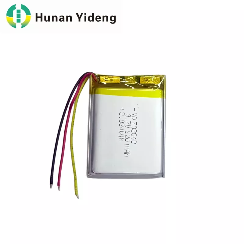 703040 3.7V 820mAh Tiny Prismatic ဘက်ထရီ